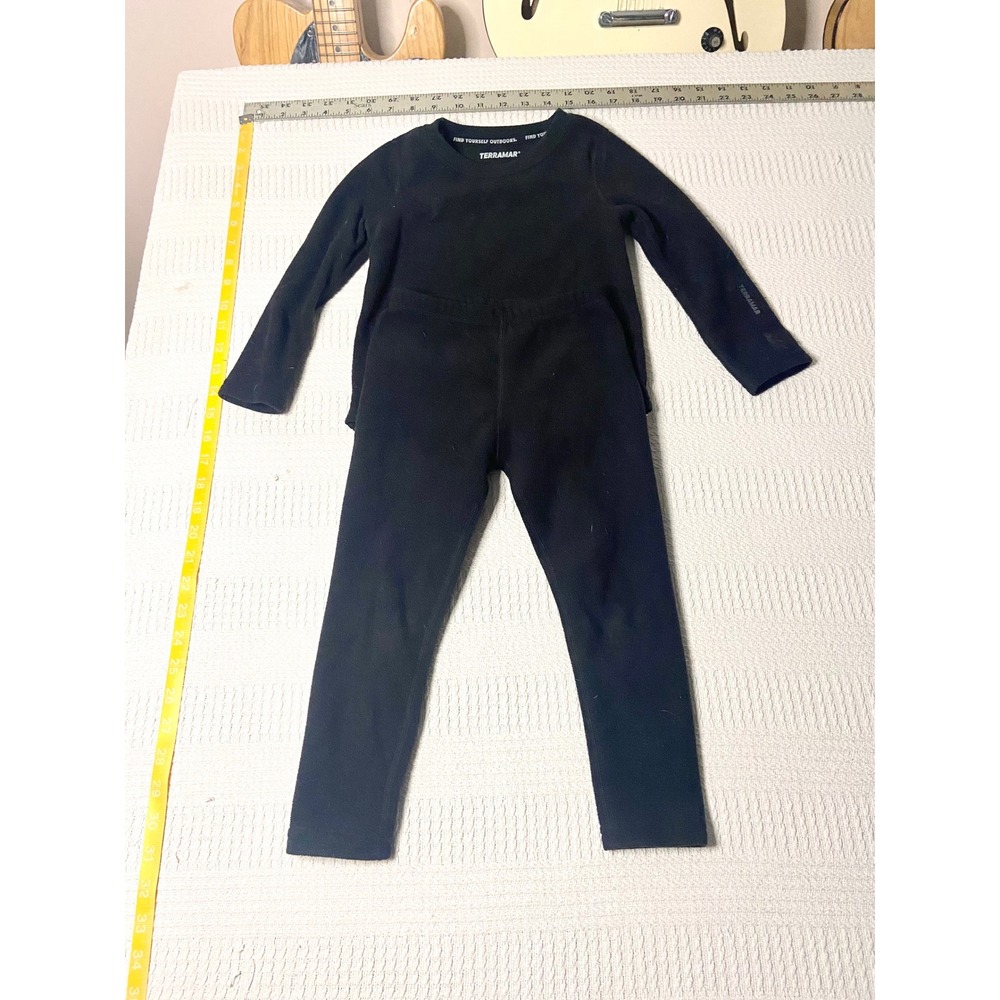 Terramar Kids 3T Black Performance Series 4.0 Fleece Thermal Base Layer Set